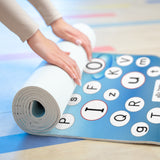 Letter Hop Yoga Mat - Upper and lower case letter learning yoga mat