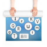Letter Hop Yoga Mat - Upper and lower case letter learning yoga mat