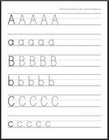 Free Alphabet Letter Practice Page